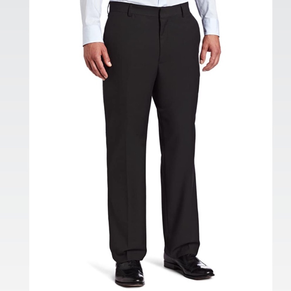 Arrow Men's Herringbone Flat Front Pant 44W x 30L
